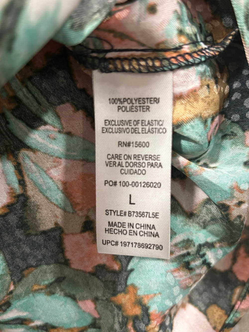 Democracy 3/4 sleeved floral ruffle blouse size L - Picture 3 of 11